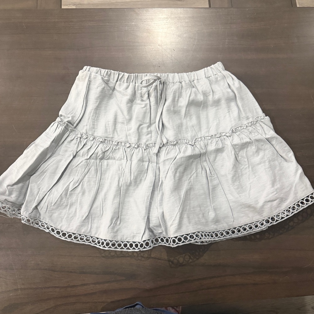 She + Sky Soft Gray Skirt